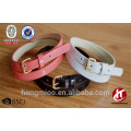 Skinny patent leather belt roller buckle cool children belts